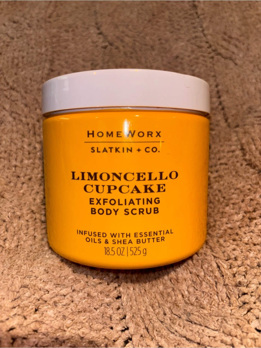 HomeWorx Slatkin Limoncello Cupcake Body Scrub 18.5 oz New Sealed